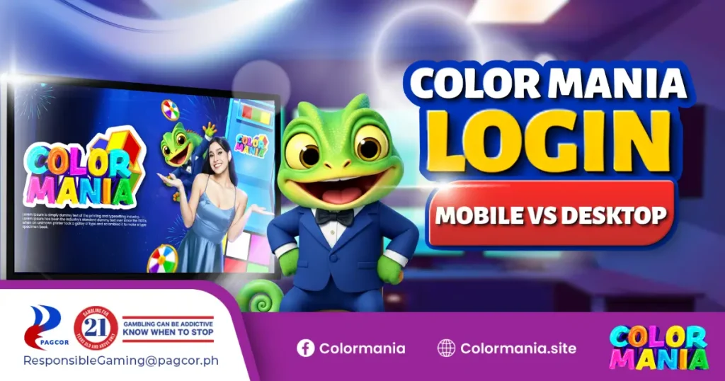 color mania login on mobile vs desktop