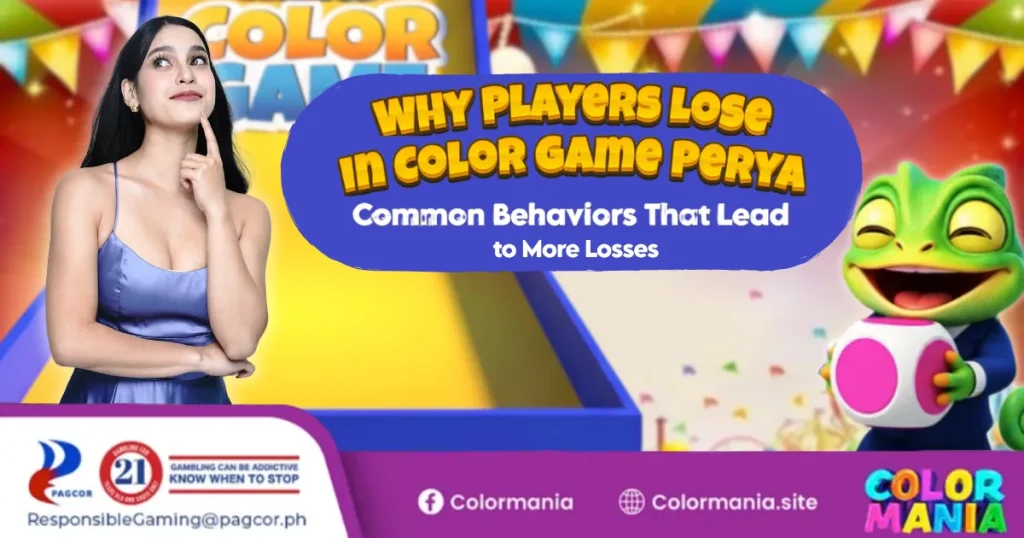 image of why players lose in color game perya: common behaviors that lead to more losses
